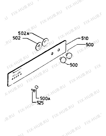 Взрыв-схема плиты (духовки) Zanussi BM91EW - Схема узла Command panel 037